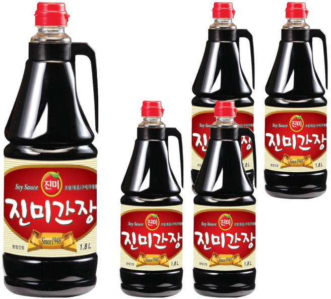 진미간장, 1.8L, 5개