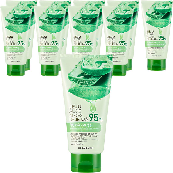 더페이스샵 신선한 제주 알로에 수딩젤, 300ml, 10개