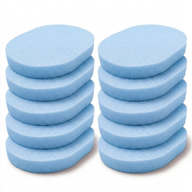 엘로브 클렌징 세안 해면 스펀지 15mm, 10개, 블루