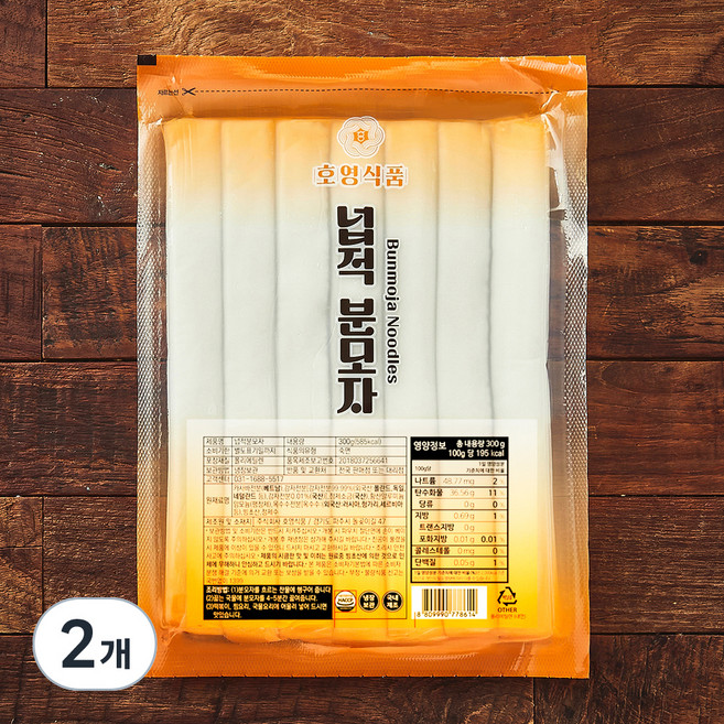 호영식품 넙적 분모자, 300g, 2개