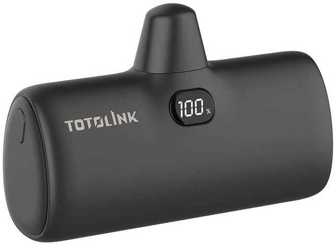 TOTOLINK 快充直插式行動電源 4900mAh Lightning, iPuppy5000L, 炫黑色