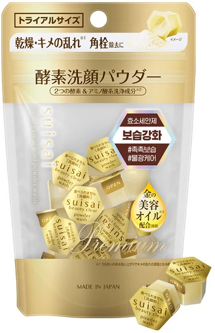 수이사이 뷰티 클리어 골드 파우더 워시 15p, 5.25g, 1개 - 쿠팡