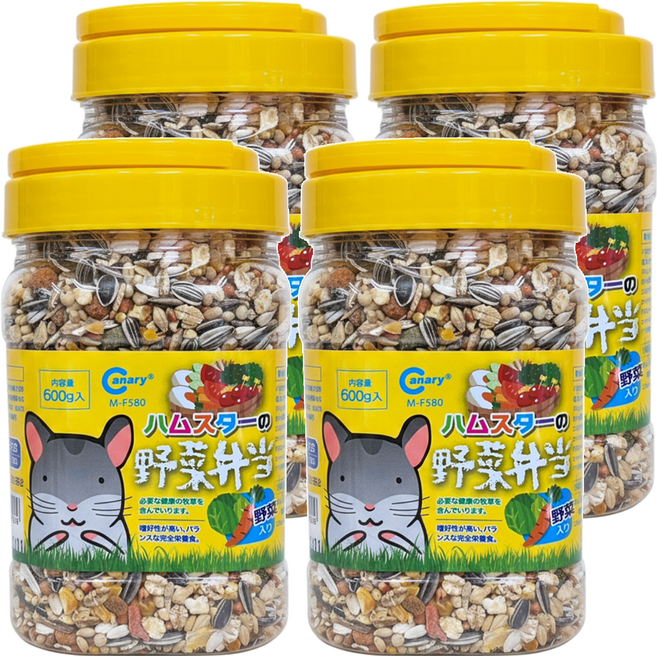 Canary 荷蘭鼠の野菜便當 黃便當 M-F580, 600g, 4罐