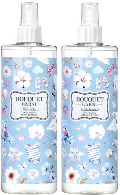 부케가르니 딥퍼퓸 섬유향수, 베이비파우더, 500ml, 2개