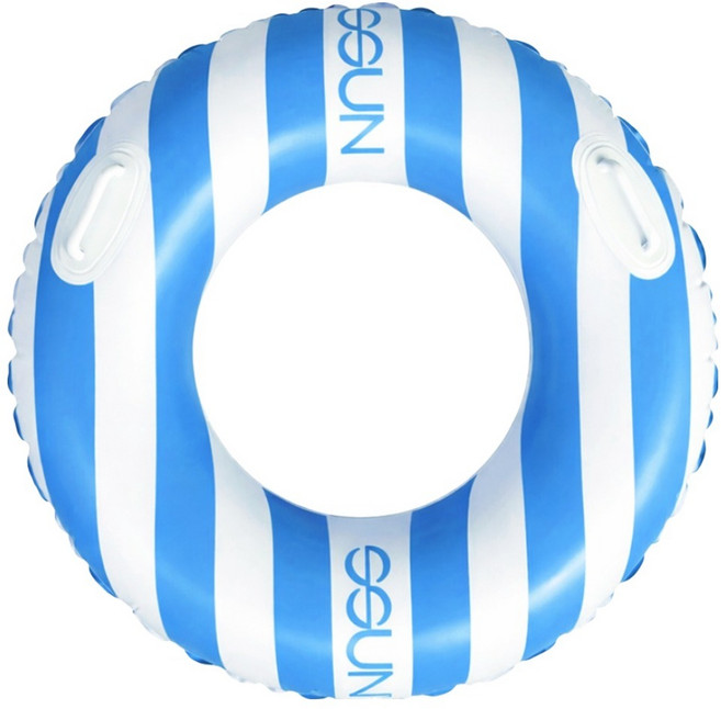 SSUN 스트라이프 에디션 원형 튜브 120cm 특대형, 블루, 1개