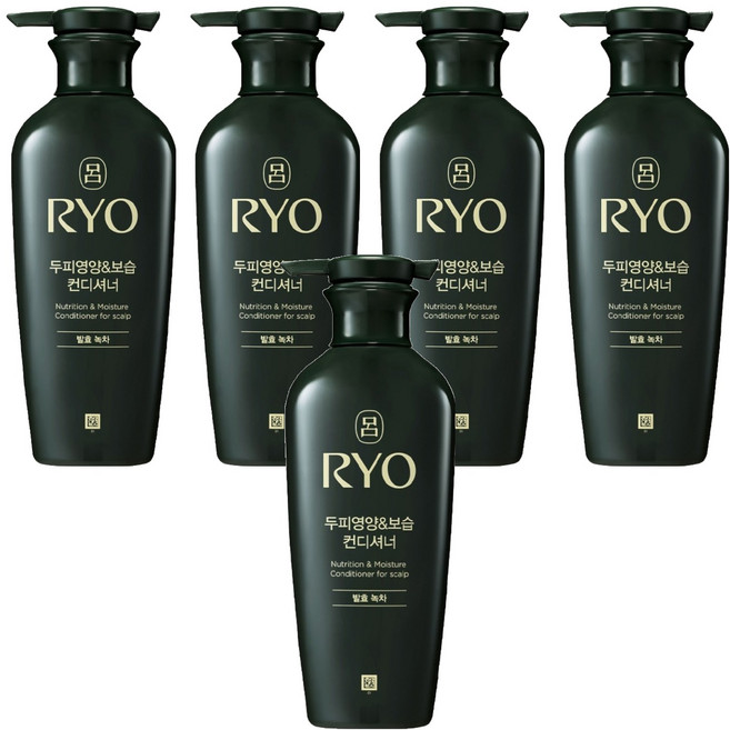 려 두피영양 보습 컨디셔너 발효녹차, 400ml, 5개