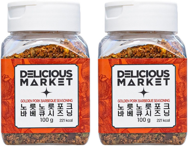 딜리셔스마켓 포크 바베큐시즈닝 소형, 100g, 2개