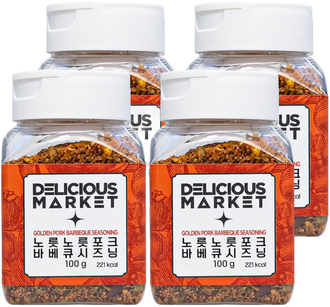 딜리셔스마켓 포크 바베큐시즈닝 소형, 100g, 4개