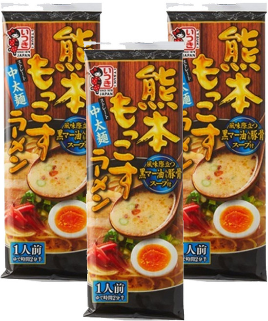 이츠키 쿠마모토 돈코츠 라멘 123g, 3개