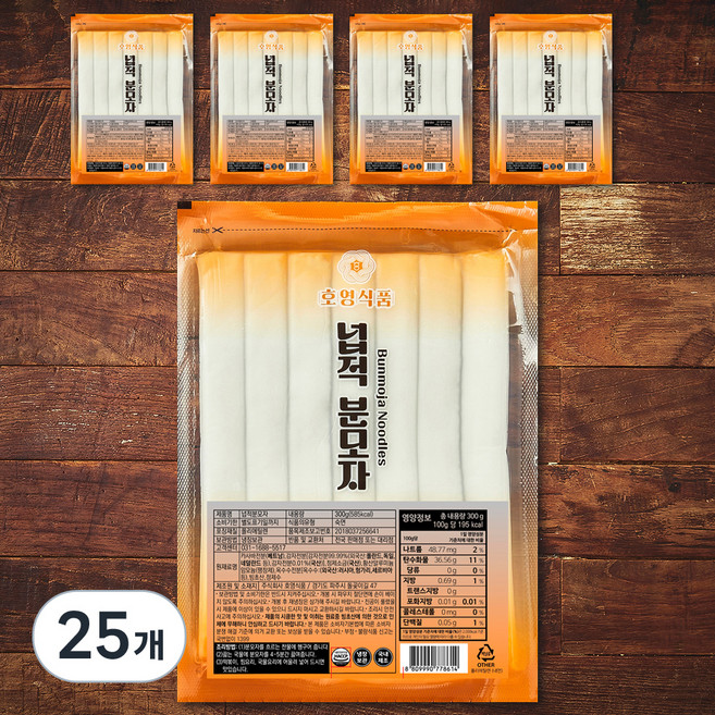 호영식품 넙적 분모자, 300g, 25개