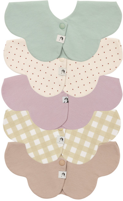 코니 롤링 턱받이 5종 세트, D세트, 1세트