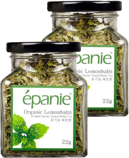 에빠니 유기농 레몬밤차 병, 22g, 2개