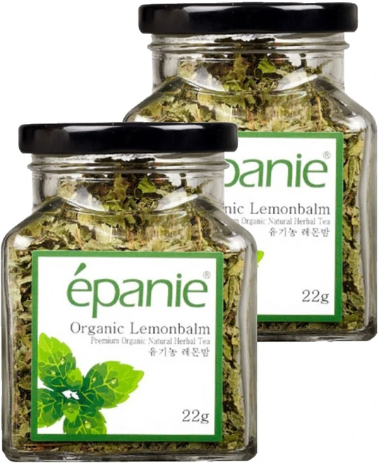 에빠니 유기농 레몬밤차 병, 22g, 2개 - 쿠팡