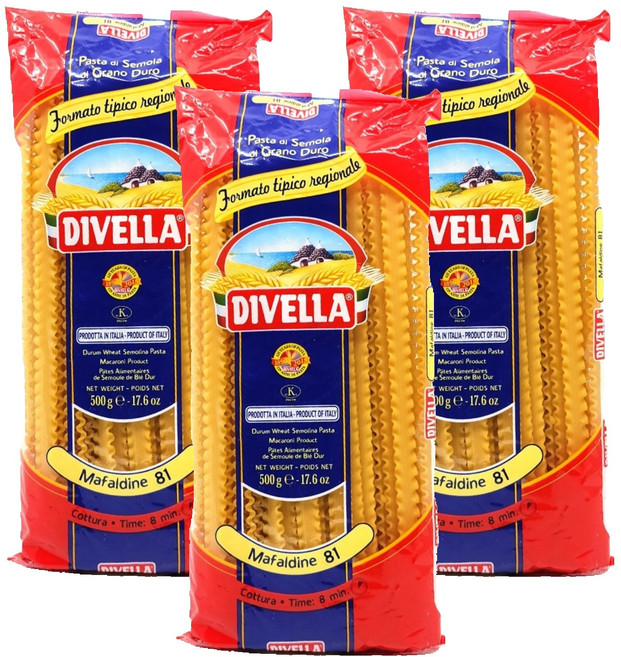 DIVELLA 德威樂 緞帶麵, 500g, 3包