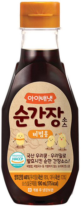 아이배냇 순 간장소스 190 ml, 비빔용, 190ml, 1개