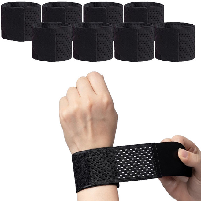 액티제노 메쉬 스포츠 손목보호대, 8개, 블랙