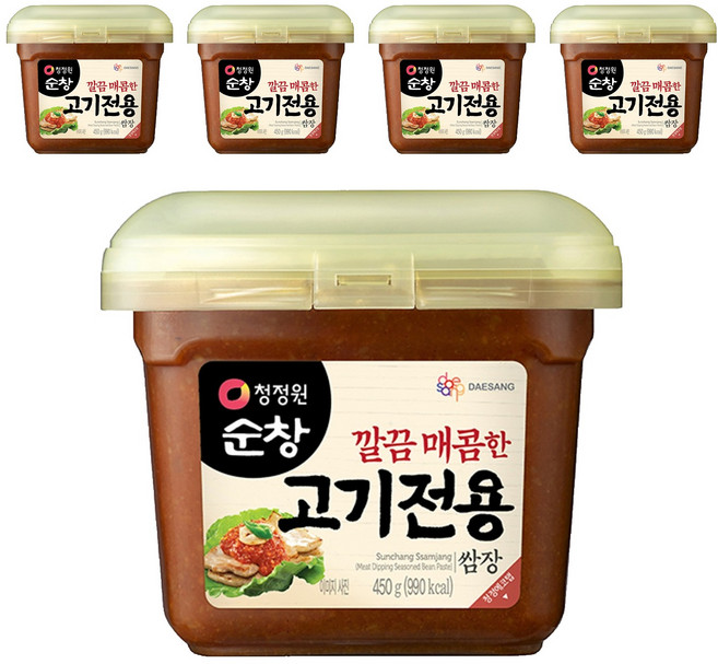 청정원순창 깔끔 매콤한 고기전용 쌈장, 450g, 5개