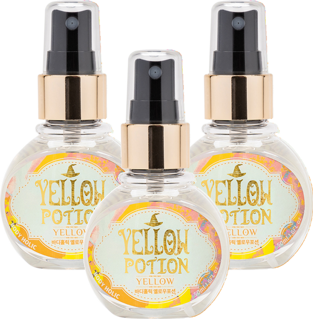 바디홀릭 바디미스트 옐로우포션, 50ml, 3개