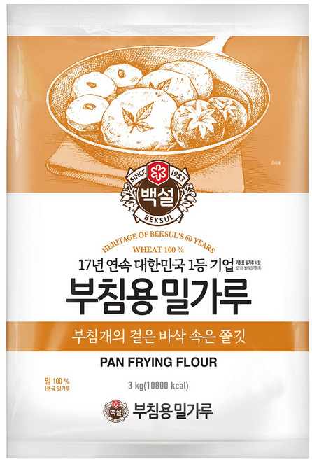 백설 부침용 밀가루, 1개, 3kg