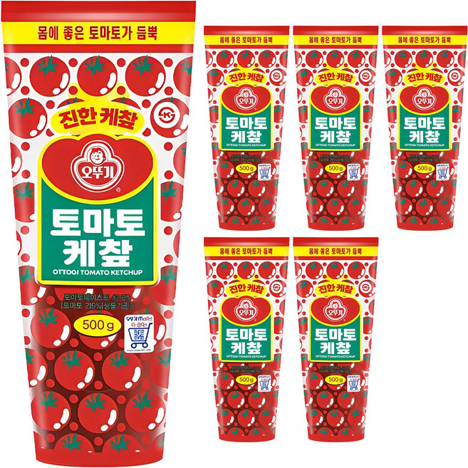 오뚜기 토마토 케챂, 500g, 6개