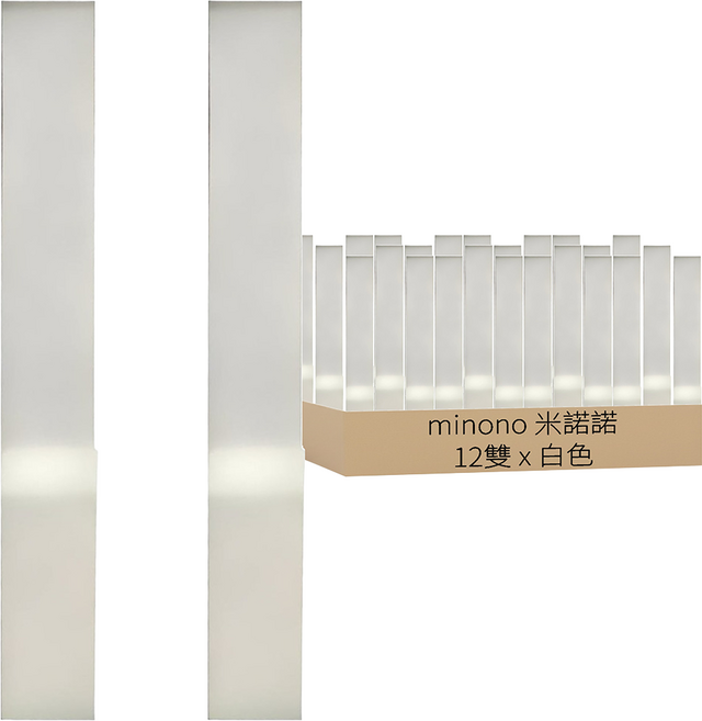 minono 米諾諾 隱形束鞋帶, 白色, 12雙
