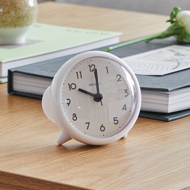 지엔홈 욕실 주방용 투웨이 방수시계, 크림화이트