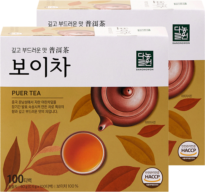 다농원 보이차, 0.6g, 100개입, 2개