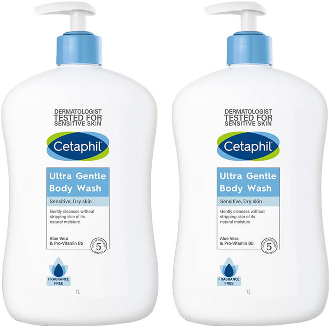 Cetaphil 舒特膚 B5極致舒敏沐浴乳, 1L, 2瓶