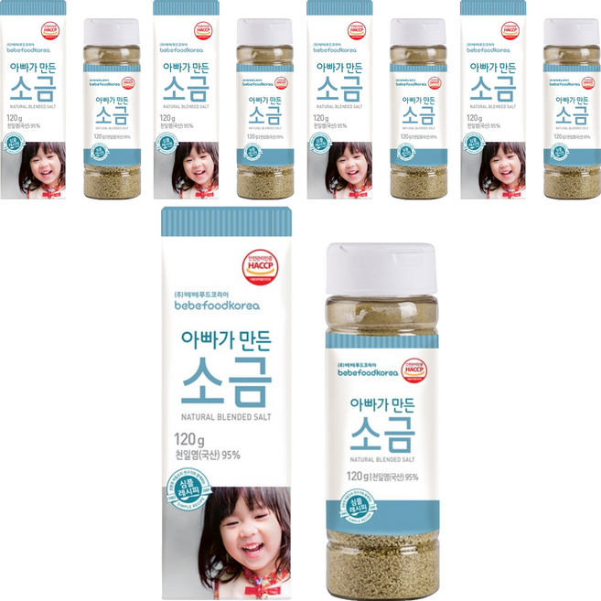 베베푸드 아빠가 만든 소금, 천일염, 5개, 120g