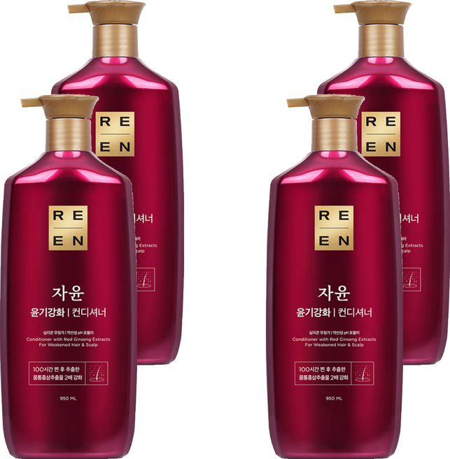 리엔 자윤 윤기강화 컨디셔너, 950ml, 4개