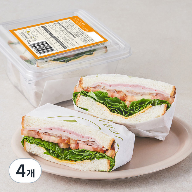 조르니키친 더블햄 치즈 샌드위치 2개입, 360g, 4개