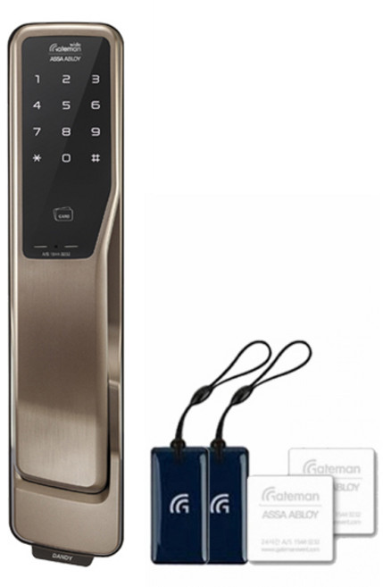 게이트맨 푸시풀 손잡이 도어락, DANDY+, 고객직접설치