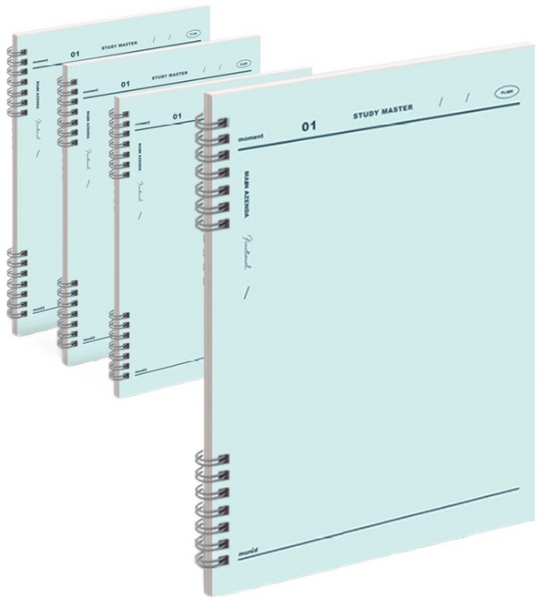 뮤니드 It spring 무지 연습장, 그린, 4개