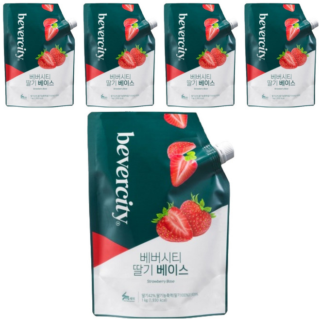 베버시티 딸기 베이스 1000g, 1kg, 5개