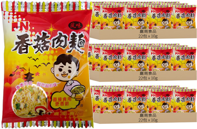 嘉南食品 香菇肉麵 22包, 220g, 3袋