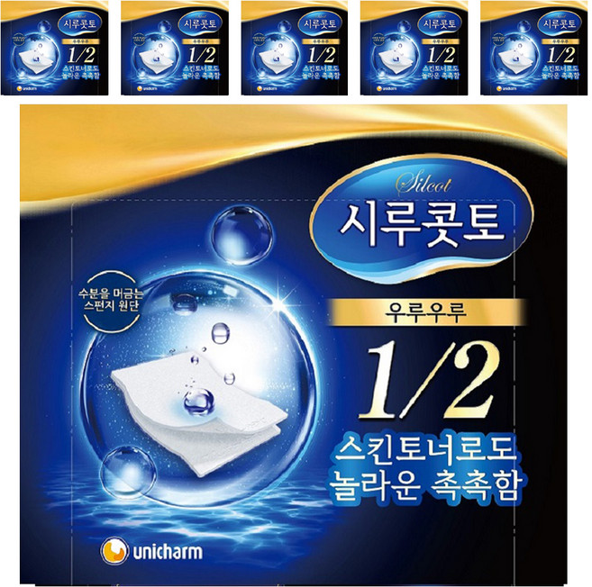 시루콧토 우루우루 화장솜, 40매입, 6개