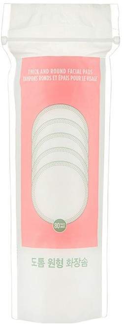 더페이스샵 도톰 원형 화장솜, 80개입, 1개