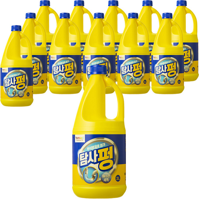 탐사 펑 배수구 세정제, 2L, 12개