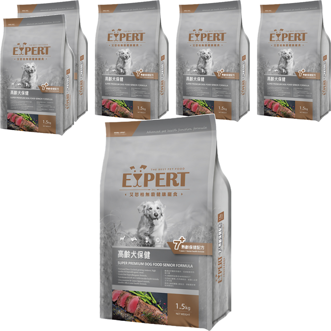福壽實業 EXPERT 艾思柏 高齡犬保健 無穀犬食, 鹿肉, 1.5kg, 6袋