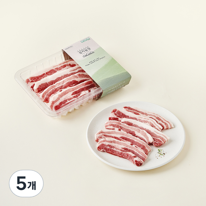 성지농장 동물복지 인증 한돈 삼겹살 구이용 (냉장), 5개, 500g