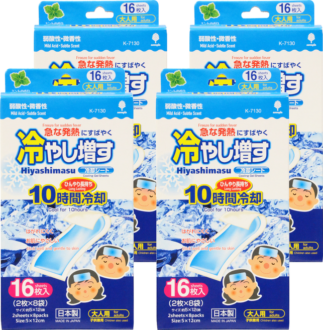 코쿠보 열 냉각시트 어린이 성인 겸용 민트향 16개입, 4개