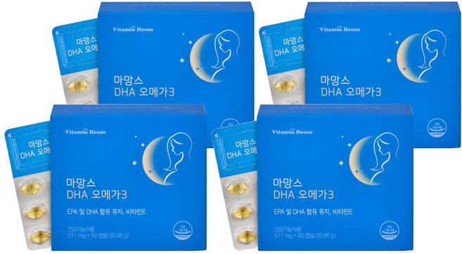 Vitamin House Mamans DHA 歐米伽 3 30.66g, 60顆, 4盒