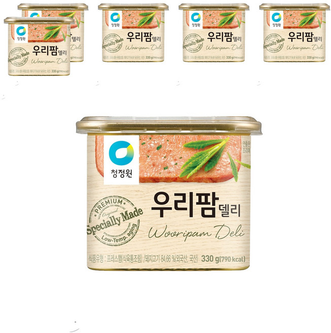 Uripam 清淨園 Deli 火腿罐頭, 330g, 6個
