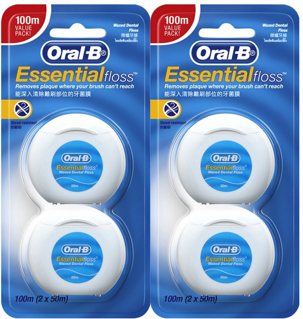 오랄비 왁스 치실, 50m, 2개입, 2개