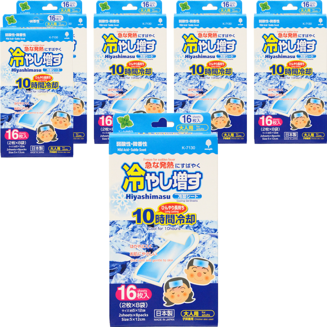 코쿠보 열 냉각시트 어린이 성인 겸용 민트향 16개입, 6개
