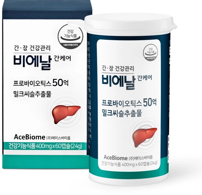 에이스바이옴 비에날 간케어 밀크씨슬, 60정, 1박스 - 쿠팡