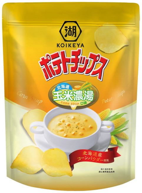 KOIKEYA 湖池屋 POTATO CHIPS 北海道玉米濃湯口味洋芋片, 500g, 1包
