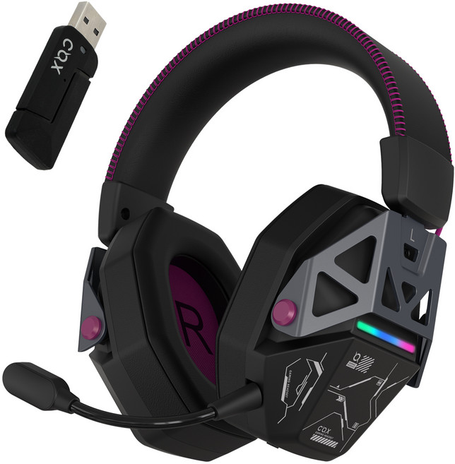 COX 무선 3모드 게이밍 블루투스 헤드폰 WCH300 블랙 20시간