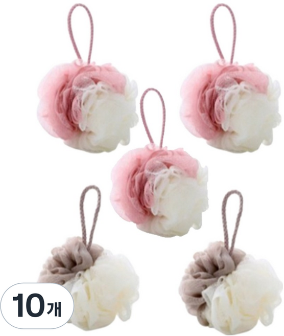 Woni家 雙色沐浴球 隨機出貨, B款, 10個, 1入