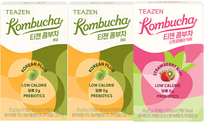 티젠 콤부차 매실 20p + 스트로베리키위 10p, 1세트